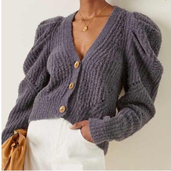 Ulla Johnson Emmy alpaca-blend cardigan in Periscope - Picture 1 of 15